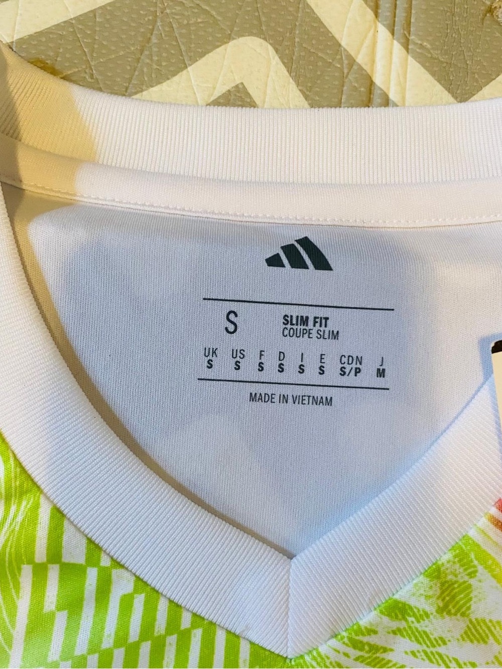 Adidas vintage retro floral soccer running training jersey shirt S - Picture 4 of 5